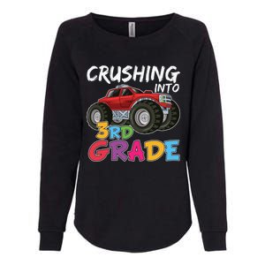 Crushing Into Third Grade Monster Truck Cute 3Rd Grade Gift Womens California Wash Sweatshirt