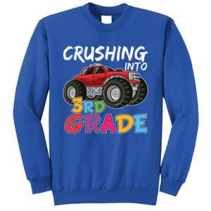 Crushing Into Third Grade Monster Truck Cute 3Rd Grade Gift Sweatshirt