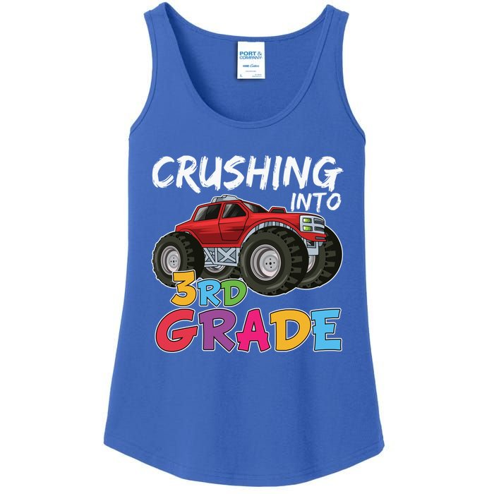 Crushing Into Third Grade Monster Truck Cute 3Rd Grade Gift Ladies Essential Tank