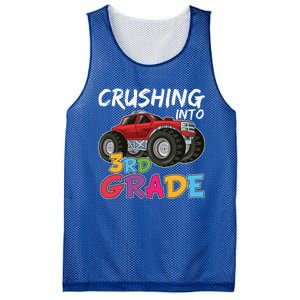 Crushing Into Third Grade Monster Truck Cute 3Rd Grade Gift Mesh Reversible Basketball Jersey Tank