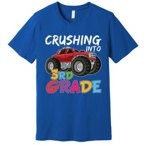 Crushing Into Third Grade Monster Truck Cute 3Rd Grade Gift Premium T-Shirt