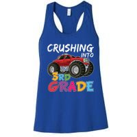 Crushing Into Third Grade Monster Truck Cute 3Rd Grade Gift Women's Racerback Tank