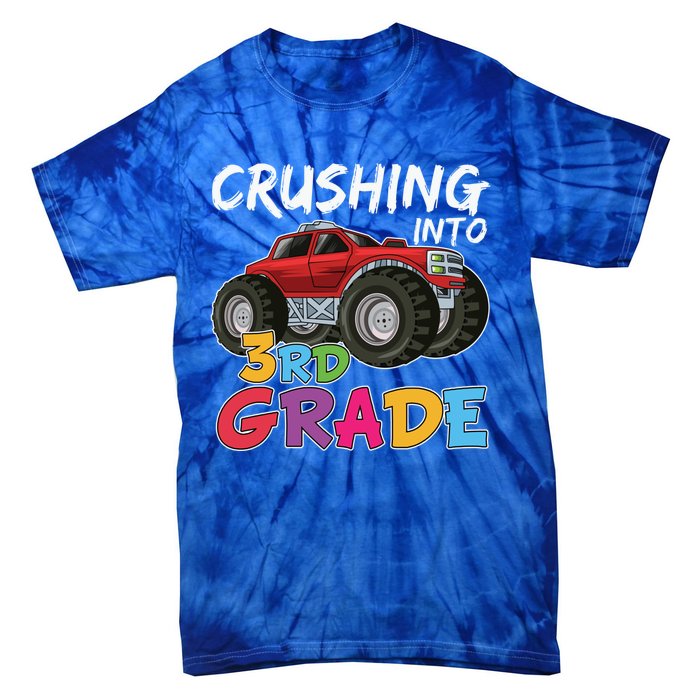 Crushing Into Third Grade Monster Truck Cute 3Rd Grade Gift Tie-Dye T-Shirt