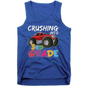 Crushing Into Third Grade Monster Truck Cute 3Rd Grade Gift Tank Top