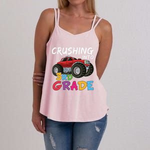 Crushing Into Third Grade Monster Truck Cute 3Rd Grade Gift Women's Strappy Tank