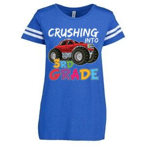 Crushing Into Third Grade Monster Truck Cute 3Rd Grade Gift Enza Ladies Jersey Football T-Shirt