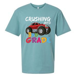 Crushing Into Third Grade Monster Truck Cute 3Rd Grade Gift Sueded Cloud Jersey T-Shirt