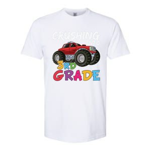 Crushing Into Third Grade Monster Truck Cute 3Rd Grade Gift Softstyle CVC T-Shirt