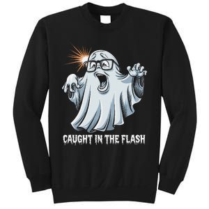 Caught In The Flash Funny Ghost Design For Halloween Fans Sweatshirt