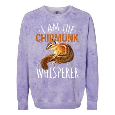 Chipmunk Im The Whisperer Chipmunk Colorblast Crewneck Sweatshirt