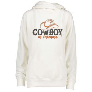 Cowboy In Training Western America Womens Funnel Neck Pullover Hood