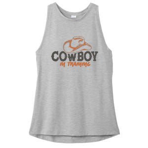 Cowboy In Training Western America Ladies PosiCharge Tri-Blend Wicking Tank