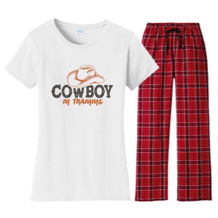 Cowboy In Training Western America Women's Flannel Pajama Set