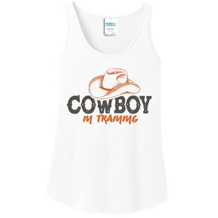 Cowboy In Training Western America Ladies Essential Tank