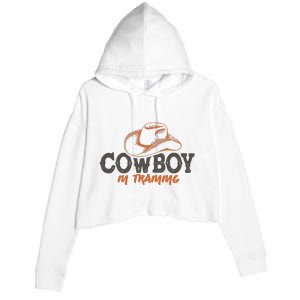 Cowboy In Training Western America Crop Fleece Hoodie