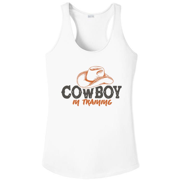 Cowboy In Training Western America Ladies PosiCharge Competitor Racerback Tank