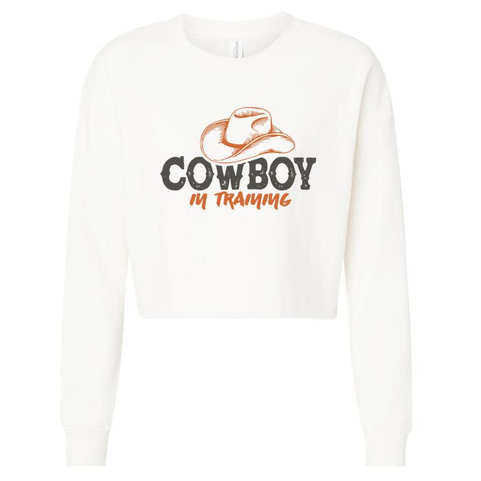 Cowboy In Training Western America Cropped Pullover Crew