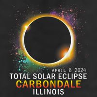 Carbondale Illinois Total Solar Eclipse April 8 2024 Garment-Dyed Heavyweight T-Shirt