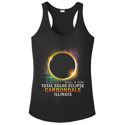 Carbondale Illinois Total Solar Eclipse April 8 2024 Ladies PosiCharge Competitor Racerback Tank