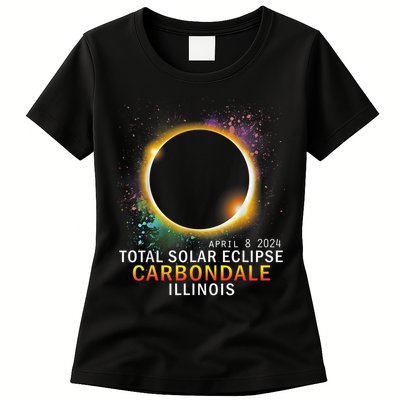 Carbondale Illinois Total Solar Eclipse April 8 2024 Womens T-Shirt