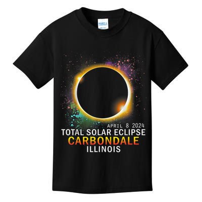 Carbondale Illinois Total Solar Eclipse April 8 2024 Kids T-Shirt