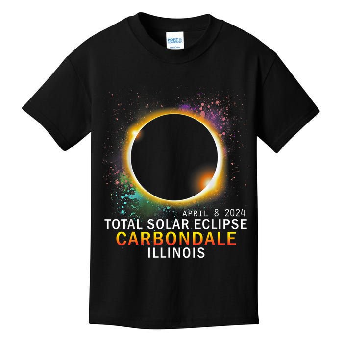 Carbondale Illinois Total Solar Eclipse April 8 2024 Kids T-Shirt