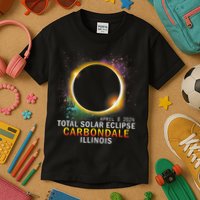 Carbondale Illinois Total Solar Eclipse April 8 2024 Kids T-Shirt