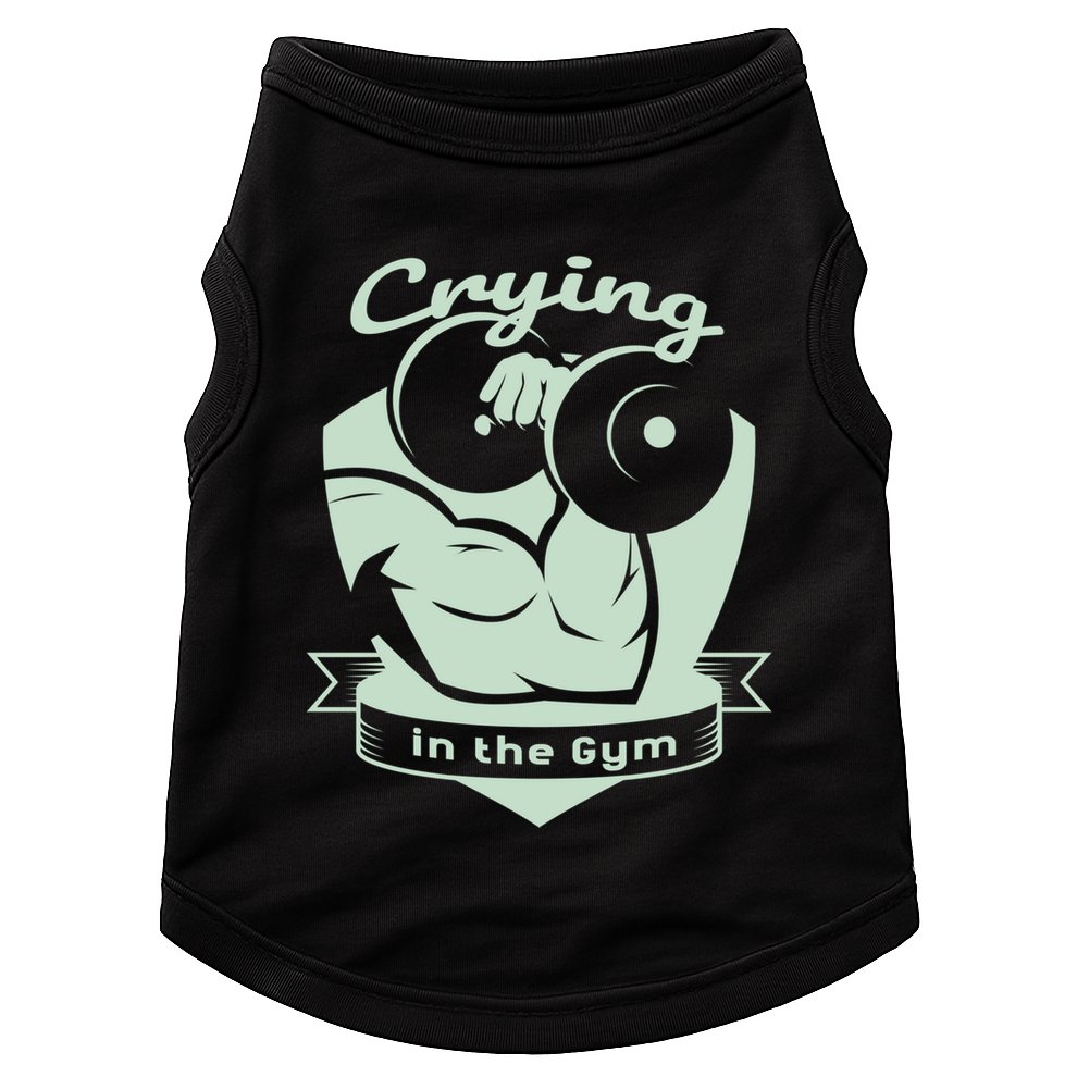 Crying In The Gym Funny Workout Gym Weightlifting Athlete Gift Doggie Tank