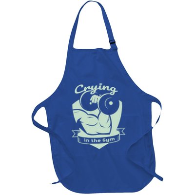 Crying In The Gym Funny Workout Gym Weightlifting Athlete Gift Apron