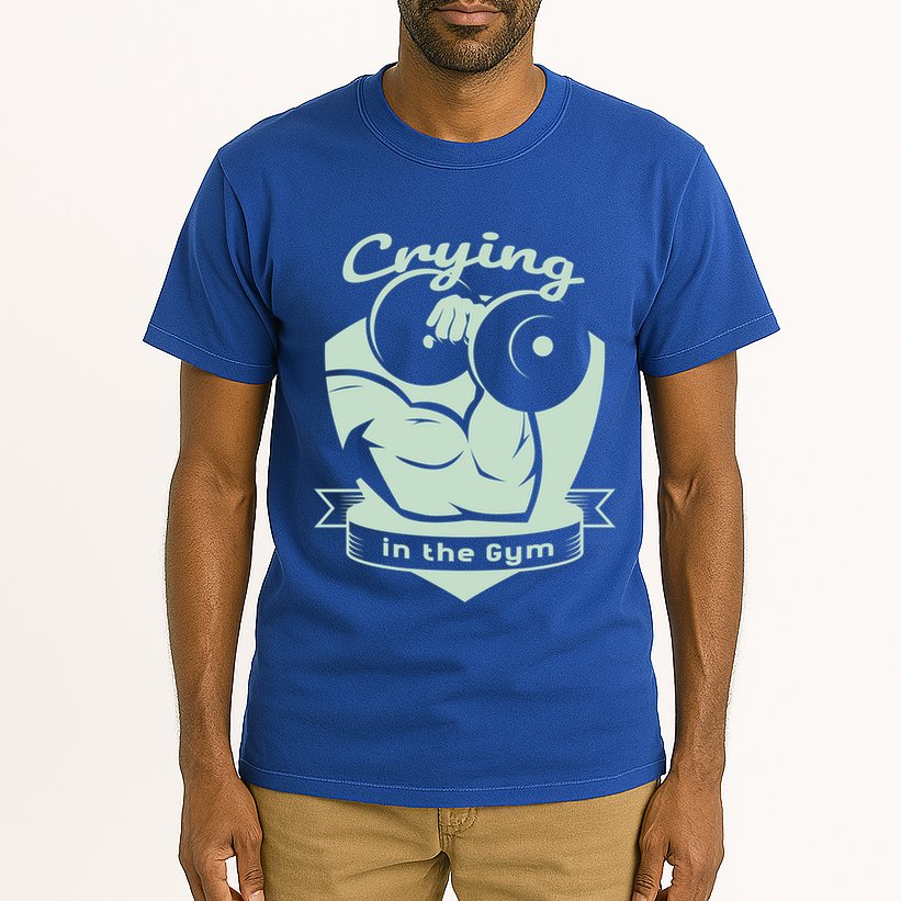 Crying In The Gym Funny Workout Gym Weightlifting Athlete Gift Tall T-Shirt