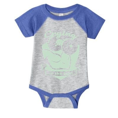 Crying In The Gym Funny Workout Gym Weightlifting Athlete Gift Infant Baby Jersey Bodysuit