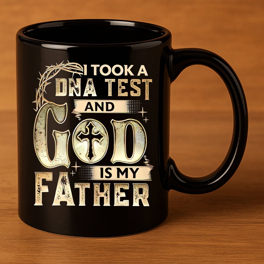 Christian I Took A DNA Test And God Is My Father Gospel Pray 11oz C Handle Ceramic Mug