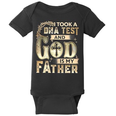 Christian I Took A DNA Test And God Is My Father Gospel Pray Baby Bodysuit