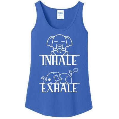 Cool Inhale The Good Exhale The Bad Funny Rehab Vintage Meaningful Gift Ladies Essential Tank