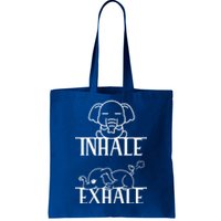 Cool Inhale The Good Exhale The Bad Funny Rehab Vintage Meaningful Gift Tote Bag