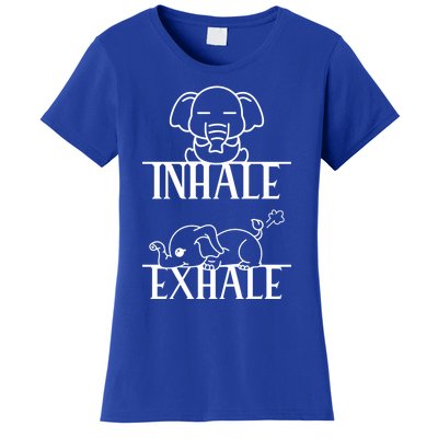 Cool Inhale The Good Exhale The Bad Funny Rehab Vintage Meaningful Gift Women's T-Shirt