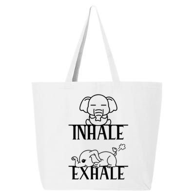 Cool Inhale The Good Exhale The Bad Funny Rehab Vintage Meaningful Gift 25L Jumbo Tote