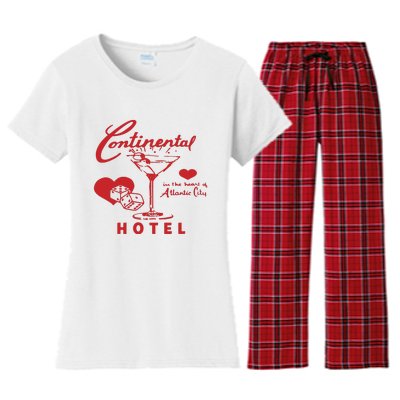 Continental In The Heart Of Atlantic City Hotel Women's Flannel Pajama Set