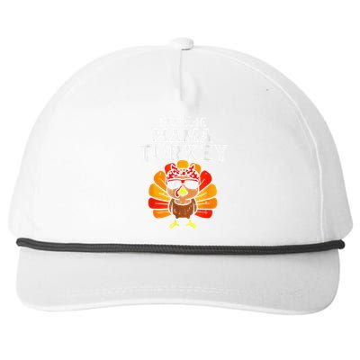 Cute IM The Mama Turkey Family Matching Thanksgiving Snapback Five-Panel Rope Hat