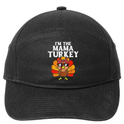 Cute IM The Mama Turkey Family Matching Thanksgiving 7-Panel Snapback Hat