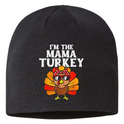 Cute IM The Mama Turkey Family Matching Thanksgiving Sustainable Beanie