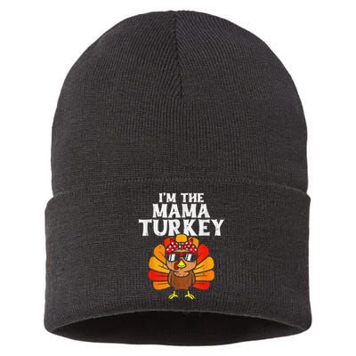 Cute IM The Mama Turkey Family Matching Thanksgiving Sustainable Knit Beanie