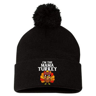 Cute IM The Mama Turkey Family Matching Thanksgiving Pom Pom 12in Knit Beanie