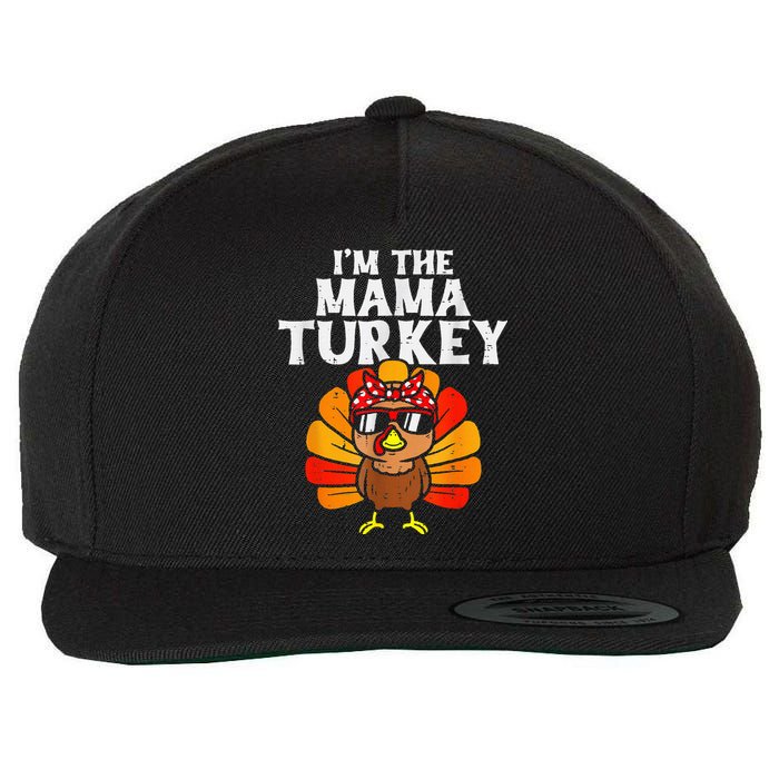 Cute IM The Mama Turkey Family Matching Thanksgiving Wool Snapback Cap