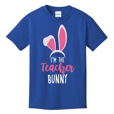 Cute I'm The Teacher Bunny Teacher Easter Day Teacher Bunny Cool Gift Kids T-Shirt