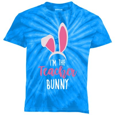 Cute I'm The Teacher Bunny Teacher Easter Day Teacher Bunny Cool Gift Kids Tie-Dye T-Shirt