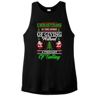 Christmas Is The Spirit Of Giving Ladies PosiCharge Tri-Blend Wicking Tank