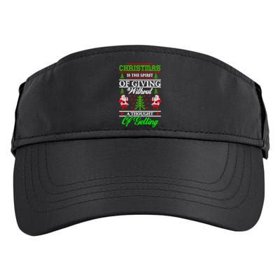 Christmas Is The Spirit Of Giving Adult Drive Performance Visor