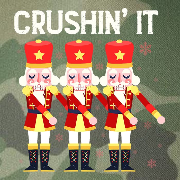 Crushin' It The Christmas Retro Holiday Cute Nutcracker Xmas Legacy Tie Dye Trucker Hat