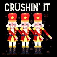 Crushin' It The Christmas Retro Holiday Cute Nutcracker Xmas Doggie Tank